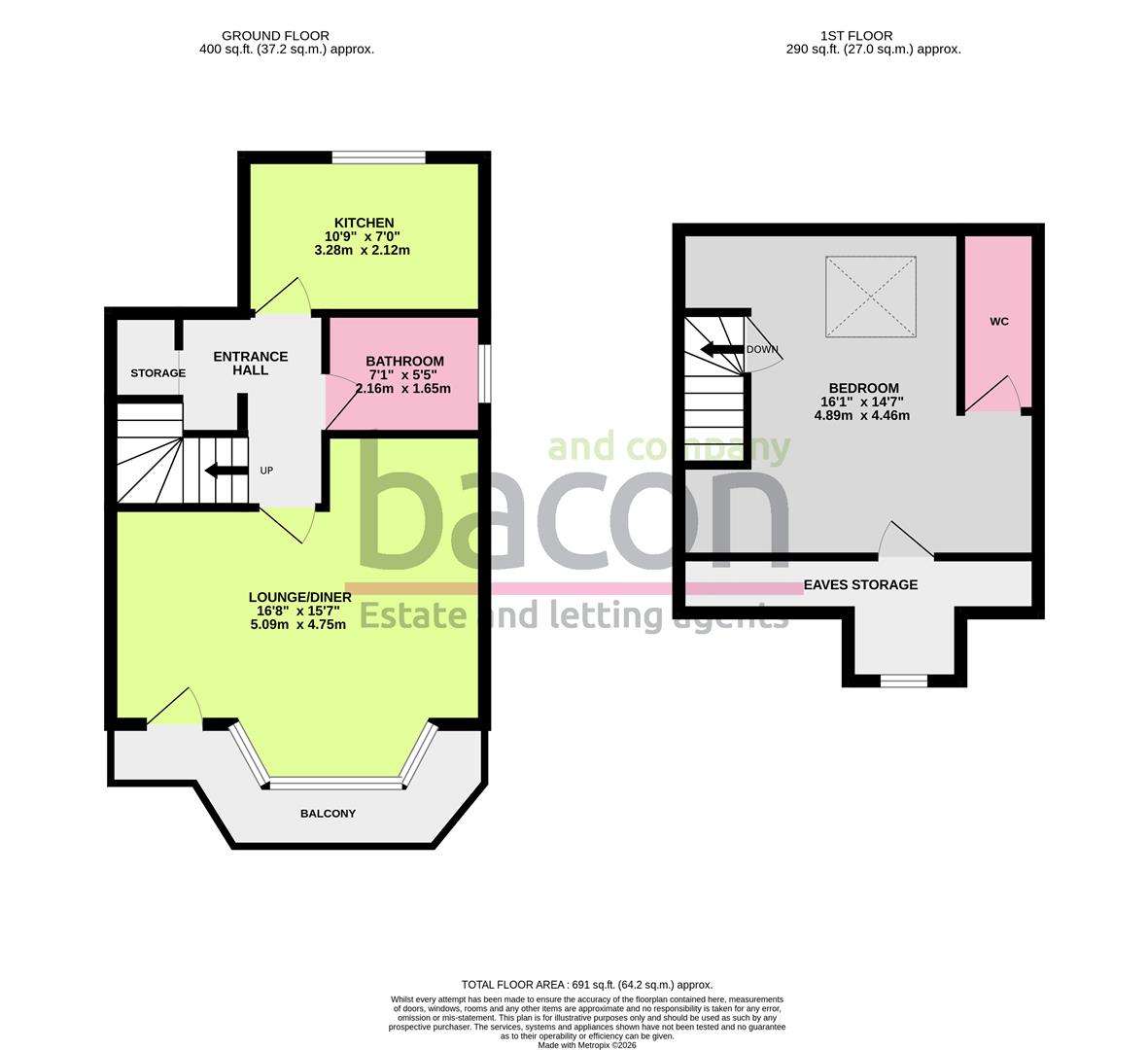 Floor Plan | Maisonette | Alexandra Road, Worthing,BN11 | For Sale